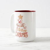 クリスマスツートーンコーヒーマグ ツートーンマグカップ (正面左)