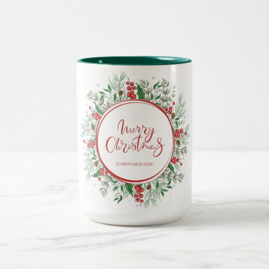 クリスマスツートーンコーヒーマグ ツートーンマグカップ (中央)