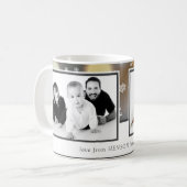 クリスマスツーフォトカスタムファミリーホリデー コーヒーマグカップ (正面左)