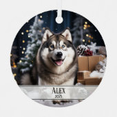 クリスマスツーフォトペット メタルオーナメント (正面)