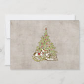 クリスマスツ素朴リースレイパーティの招待状 招待状 (裏面)