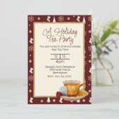 クリスマステアパーティの招待状 招待状 (スタンド正面)