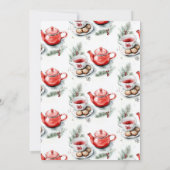 クリスマステアパーティーミニマリストエレガントフェスティバル 招待状 (裏面)