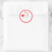 クリスマステアパーティー名タグ ラウンドシール (バッグ)