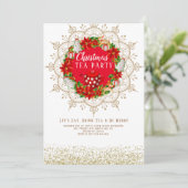 クリスマステアホリデーパーティー招待状 招待状 (スタンド正面)