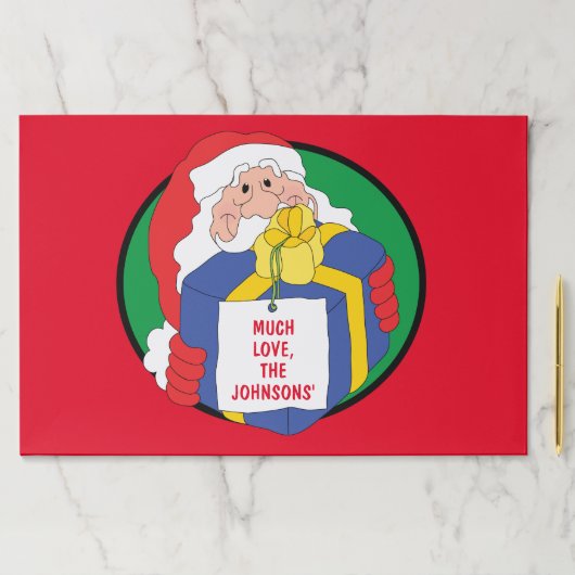 クリスマスティアウェイランチョンマットパッドサンタクロース ペーパーパッド (インサイチュ)