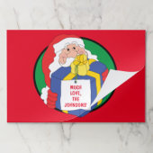 クリスマスティアウェイランチョンマットパッドサンタクロース ペーパーパッド (折り畳み)