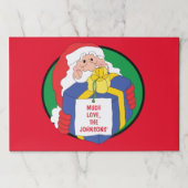 クリスマスティアウェイランチョンマットパッドサンタクロース ペーパーパッド (正面)