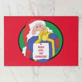 クリスマスティアウェイランチョンマットパッドサンタクロース ペーパーパッド