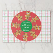 クリスマスティアウェイランチョンマットパッドジンジャーブレッド ペーパーパッド (正面)