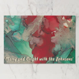 クリスマスティアウェイランチョンマットパッド/カラーのスプラッシュ ペーパーパッド