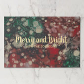 クリスマスティアウェイランチョンマットパッド/クリスマスカラー ペーパーパッド (正面)