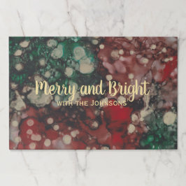 クリスマスティアウェイランチョンマットパッド/クリスマスカラー ペーパーパッド