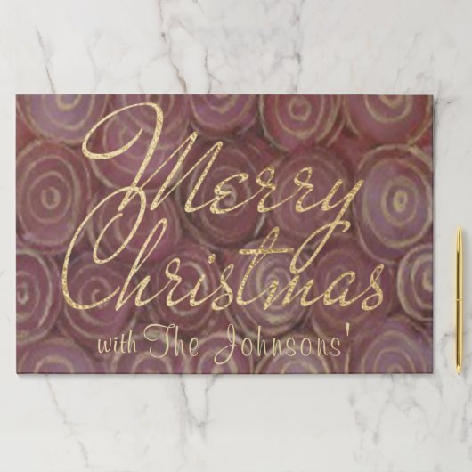 クリスマスティアウェイランチョンマットパッド/クリスマスクリムゾン ペーパーパッド (インサイチュ)