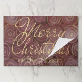 クリスマスティアウェイランチョンマットパッド/クリスマスクリムゾン ペーパーパッド (折り畳み)