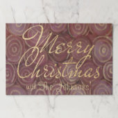 クリスマスティアウェイランチョンマットパッド/クリスマスクリムゾン ペーパーパッド (正面)