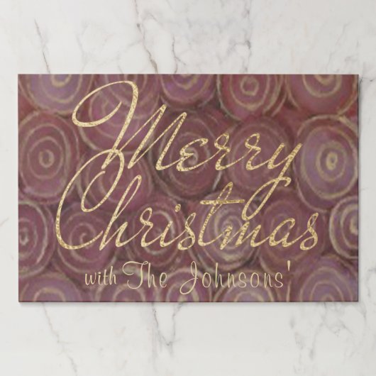 クリスマスティアウェイランチョンマットパッド/クリスマスクリムゾン ペーパーパッド (正面)