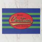 クリスマスティアウェイランチョンマットパッド/クリスマスレトロ ペーパーパッド (正面)