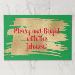 クリスマスティアウェイランチョンマットパッド/クリスマス金ゴールド ペーパーパッド