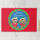 クリスマスティアウェイランチョンマットパッド/サンタズ小妖精や小人はこう言う ペーパーパッド (インサイチュ)