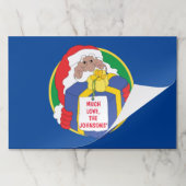 クリスマスティアウェイランチョンマットパッド/サンタプレゼント ペーパーパッド (折り畳み)