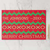 クリスマスティアウェイランチョンマットパッド/シェブロンの木 ペーパーパッド (インサイチュ)