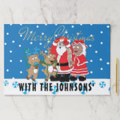 クリスマスティアウェイランチョンマットパッド/スノーイサンタクロース ペーパーパッド (インサイチュ)