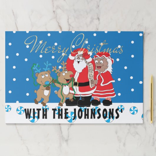 クリスマスティアウェイランチョンマットパッド/スノーイサンタクロース ペーパーパッド (インサイチュ)