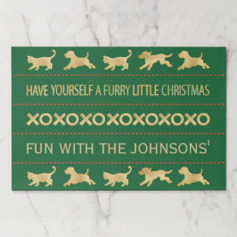 クリスマスティアウェイランチョンマットパッド/ファーリーベビー ペーパーパッド