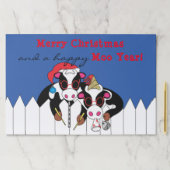 クリスマスティアウェイランチョンマットパッド/モー牛 ペーパーパッド (インサイチュ)