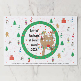 クリスマスティアウェイランチョンマットパッド/ルドフのゲーム ペーパーパッド