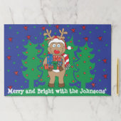 クリスマスティアウェイランチョンマットパッド/ルドフプレゼント ペーパーパッド (インサイチュ)