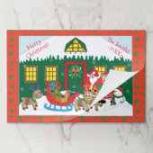 クリスマスティアウェイランチョンマットパッド/北極 ペーパーパッド (折り畳み)