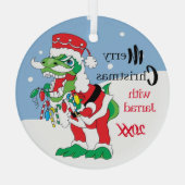 クリスマスティサンタザウラス ガラスオーナメント (裏面)