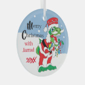 クリスマスティサンタザウラス ガラスオーナメント (正面右)