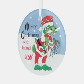 クリスマスティサンタザウラス ガラスオーナメント (正面左)