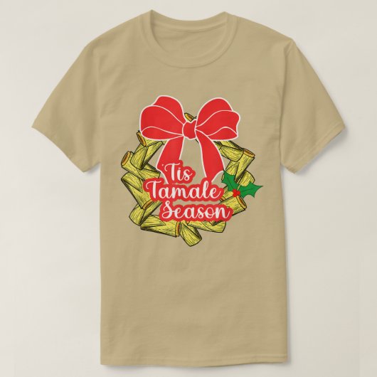 クリスマスティスザシーズンリース Tシャツ (デザイン正面)
