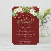 クリスマスティスザシーズン結婚したブライダルシャワー 招待状 (スタンド正面)