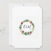 クリスマスティスザシーズン結婚したブライダルシャワー 招待状 (裏面)