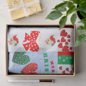 クリスマスティッシュペーパーメリークリスマスサンタ 薄葉紙 (ギフト)