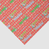 クリスマスティッシュペーパーレッドハッピーホリデイズ 薄葉紙 (詳細)