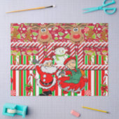 クリスマスティッシュペーパー雪だるまサンタ夫人クロース 薄葉紙 (クラフト)