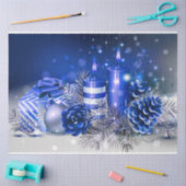 クリスマスティッシュペーパー/キャンドル 薄葉紙 (クラフト)