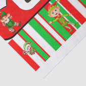 クリスマスティッシュペーパー、サンタ、小妖精や小人 薄葉紙 (詳細)