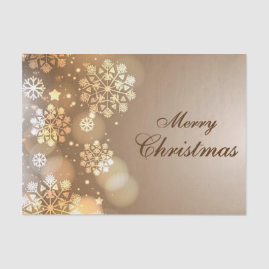 クリスマスティッシュペーパー/メリークリスマススノーフレーク 薄葉紙 (正面)