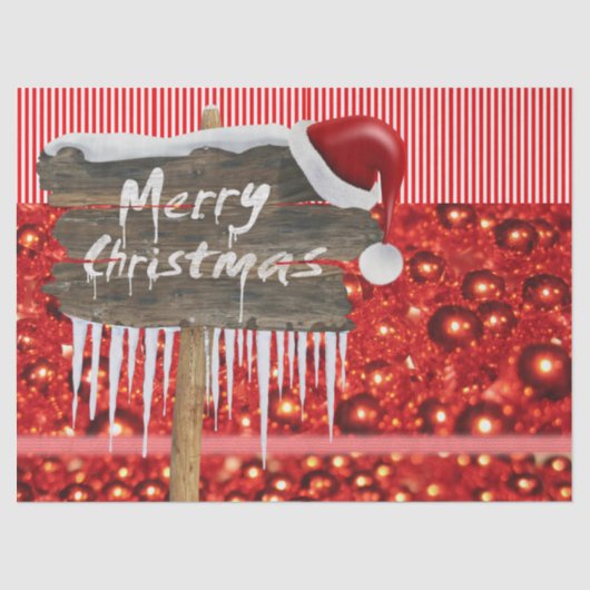 クリスマスティッシュペーパー、メリークリスマス 薄葉紙 (正面)