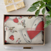 クリスマスティッシュペーパー、ヴィンテージクリスマス、子猫 薄葉紙 (ギフト)