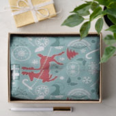 クリスマスティッシュペーパー、ヴィンテージサンタ 薄葉紙 (ギフト)