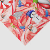 クリスマスティッシュペーパー、雪だるま、キャンディーケーン 薄葉紙 (詳細)