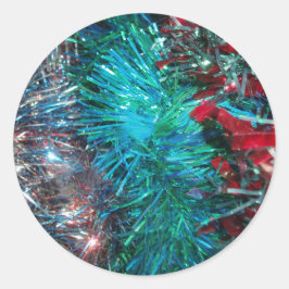 クリスマスティンセルステッカー ラウンドシール